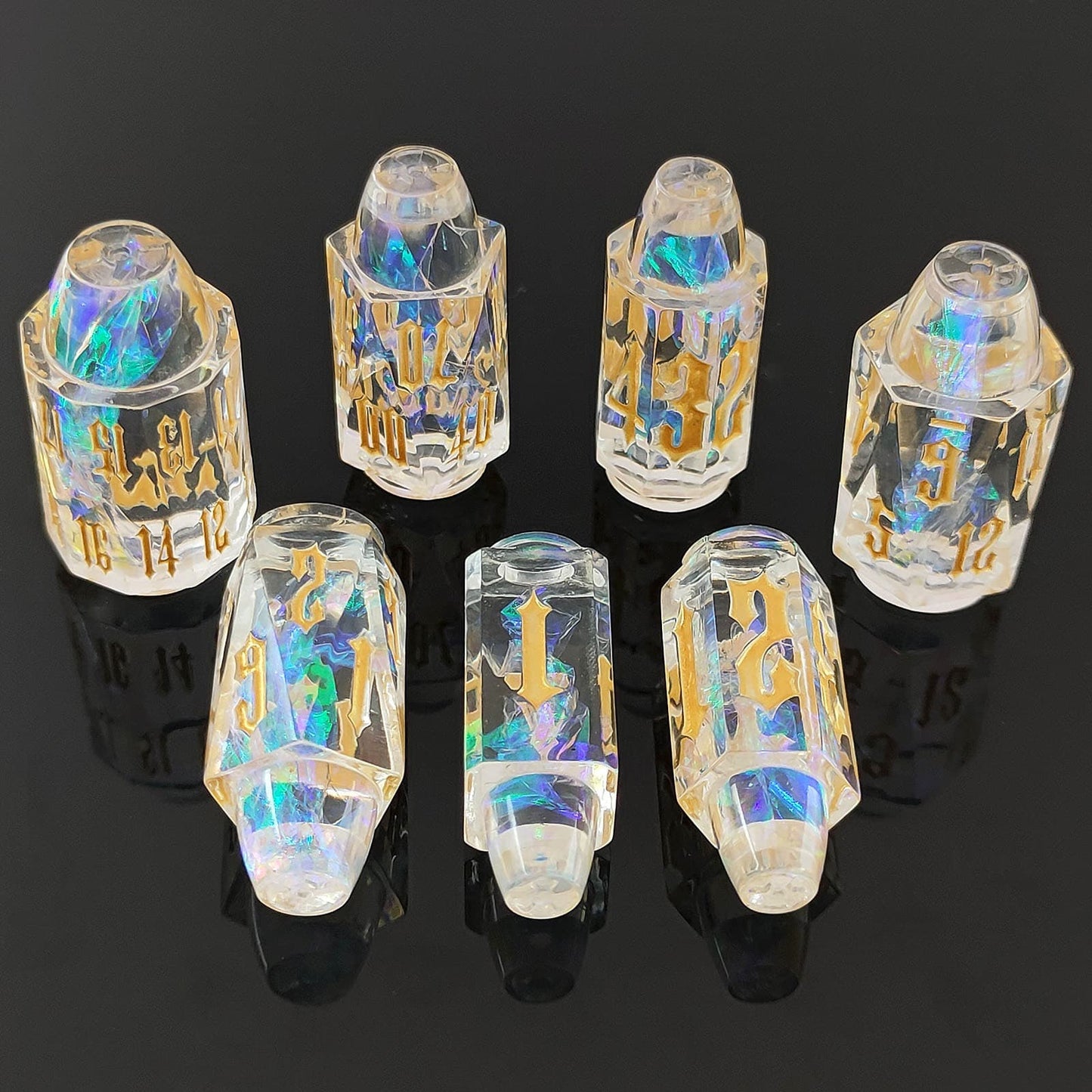 Resin Dice Irregular bullet DnD D&D Dice Set