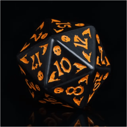 Acrylic Dice Polyhedral Halloween-Themed DnD D&D Dice Set