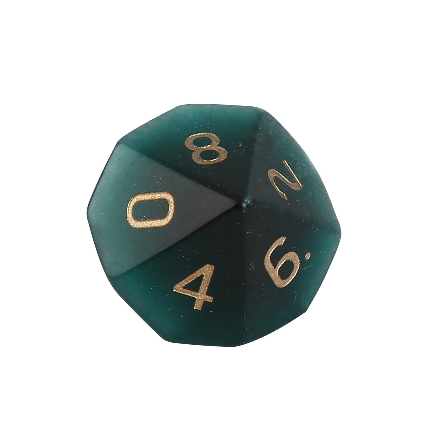 Synthetic Cat Eye Stone Peacock Blue D&D Dice