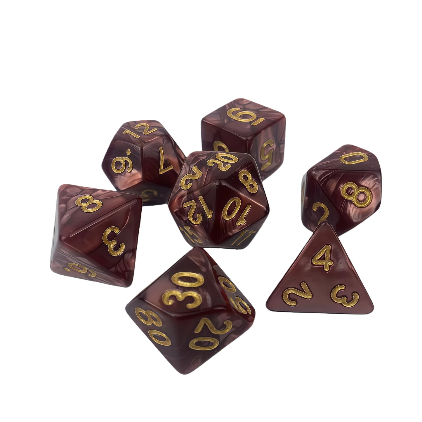 Acrylic Dice Pearlescent Polyhedral Finish Pearlescent Polyhedral Finish