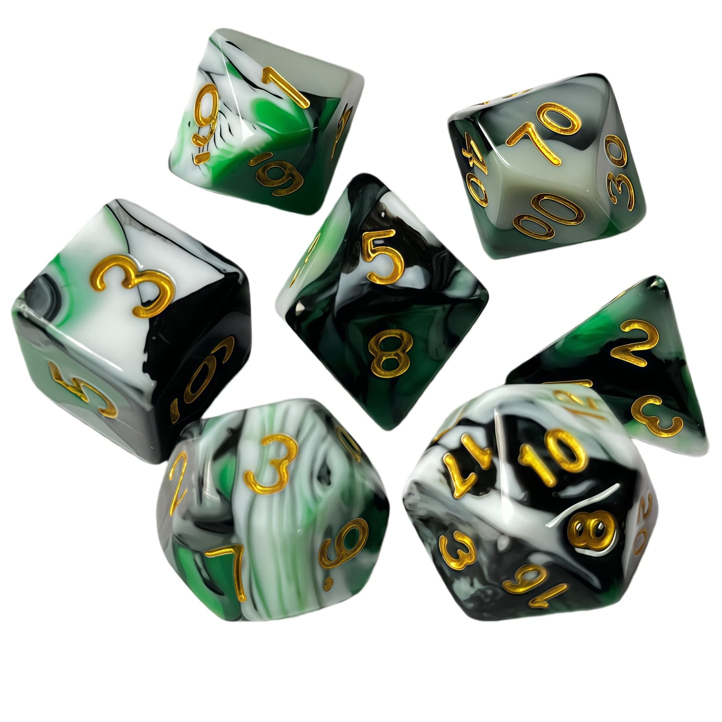 Acrylic Dice ‌New Quad-Tone Polyhedral DnD D&D Dice Set