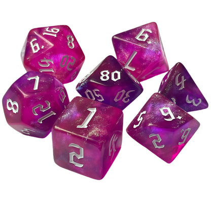 Acrylic Dice ‌New Duo-Shift Chameleon Polyhedral DnD D&D Dice Set