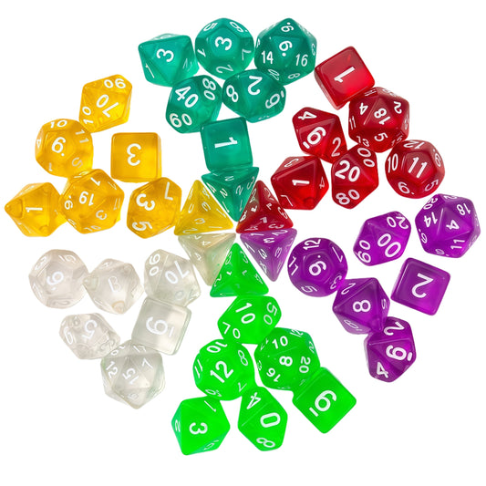 Acrylic Dice ‌‌New Crystal Clear Polyhedral ‌New Crystal Clear Polyhedral