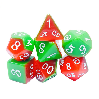 Acrylic Dice Duo-Tone Layered Polyhedral DnD D&D Dice Set