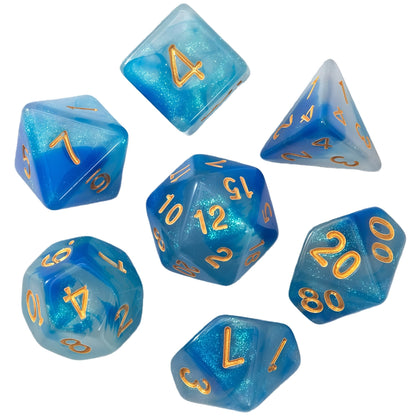 Acrylic Dice New Duo-Shift Chameleon Polyhedral DnD D&D Dice Set