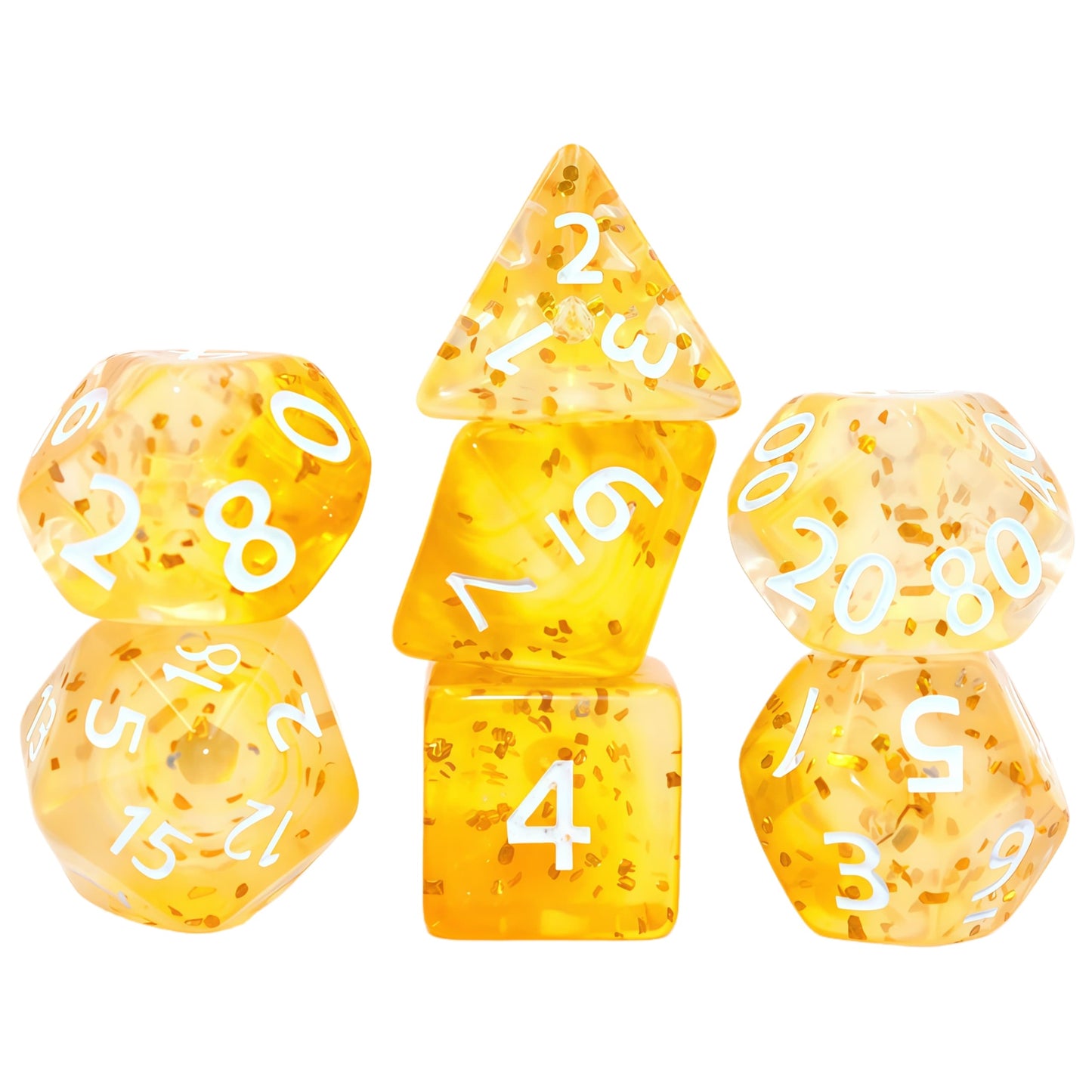 Acrylic Dice Wispy Duo-Tone Chameleon Polyhedral DnD D&D Dice Set