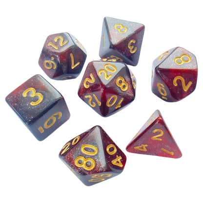Ensemble de dés acryliques à double couleur pour jeux de rôle (D&amp;D)