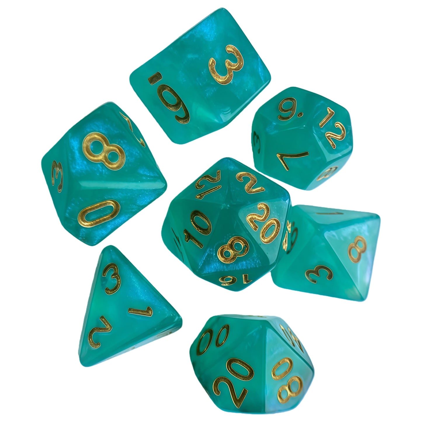 Acrylic Dice ‌Monochrome Vibrant Polyhedral Dice DnD D&D Dice Set