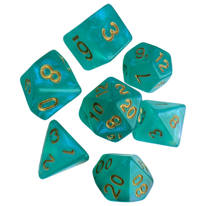 Acrylic Dice ‌Monochrome Vibrant Polyhedral Dice DnD D&D Dice Set