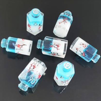 Resin Dice ‌Irregular Potion Bottle DnD D&D Dice Set