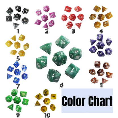 Acrylic Dice Matte Pearl Economy Polyhedral DnD D&D Dice Set