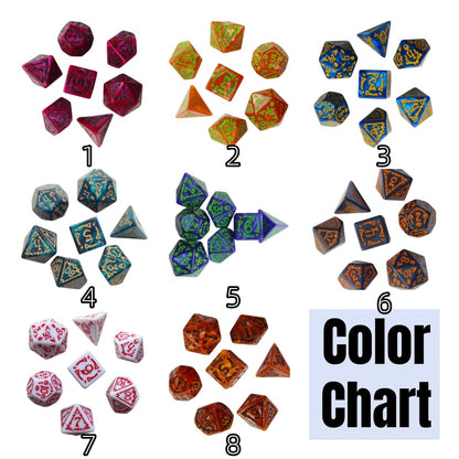 Acrylic Dice ‌Halloween Haunted Polyhedral DnD D&D Dice Set