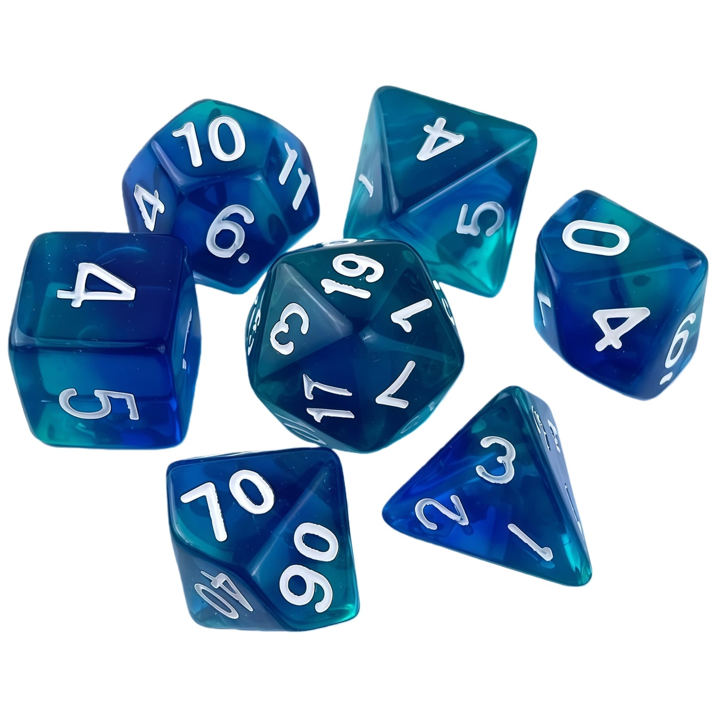 Ensemble de dés acryliques à double couleur pour jeux de rôle (D&amp;D)