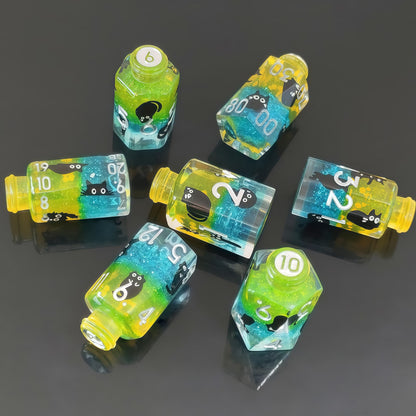 Resin Dice ‌Irregular Potion Bottle DnD D&D Dice Set