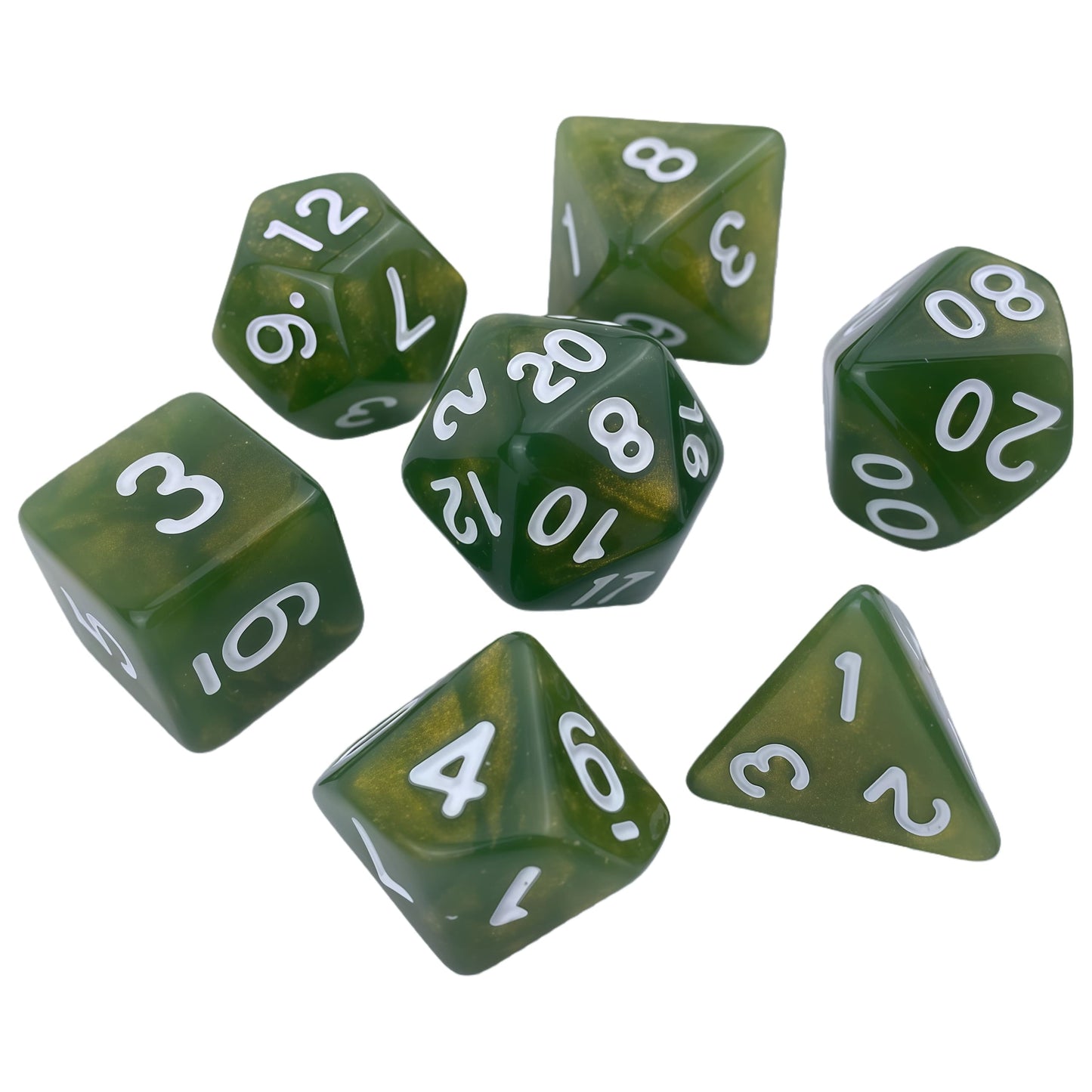 Acrylic Dice ‌Monochrome Vibrant Polyhedral Dice DnD D&D Dice Set