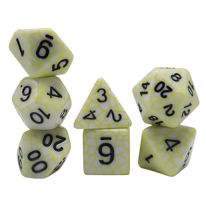 Acrylic Dice Webbed Polyhedral DnD D&D Dice Set