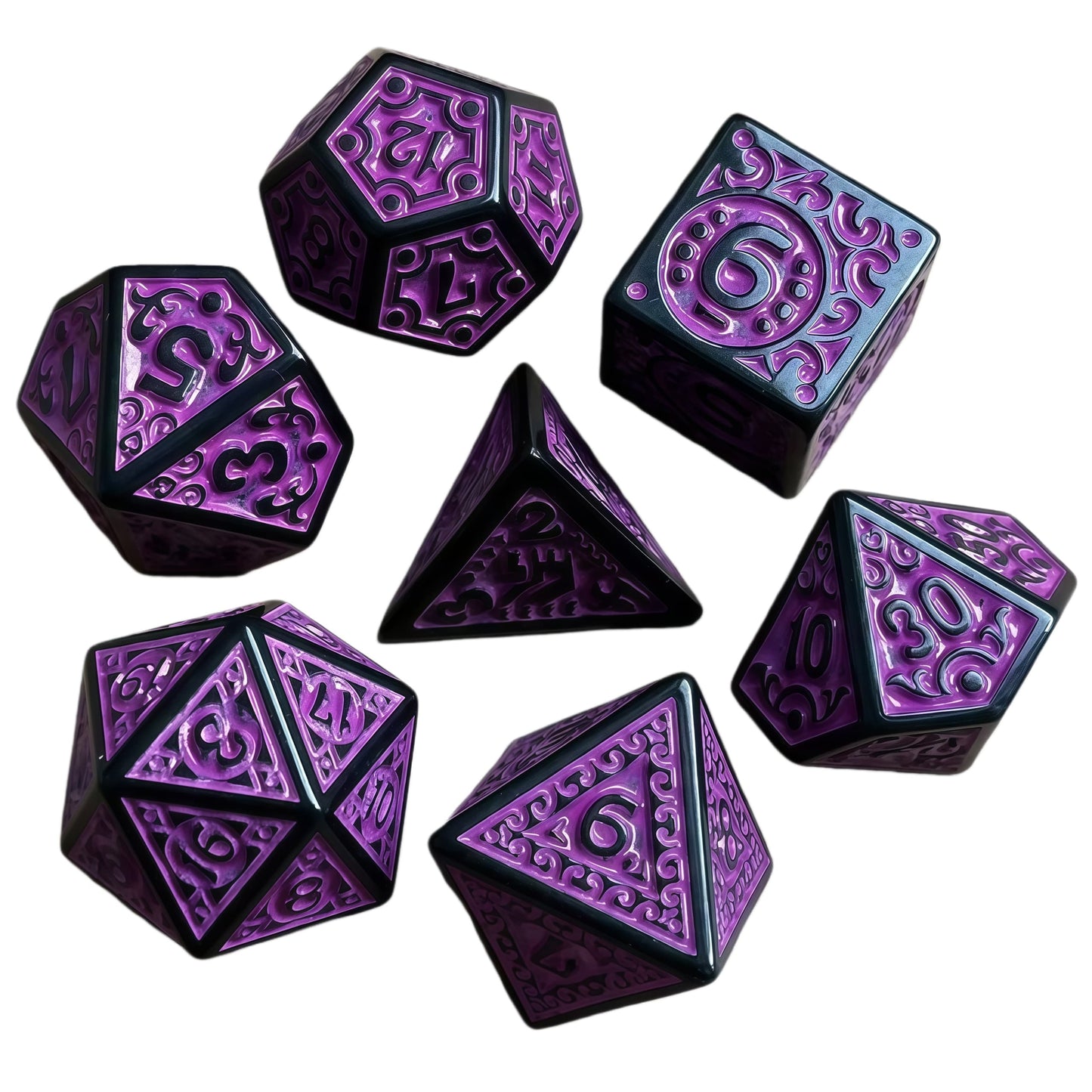 Acrylic Dice ‌New Retro Openwork Polyhedral DnD D&D Dice Set
