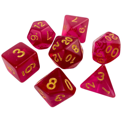 Acrylic Dice ‌Colored transparent dice‌ DnD D&D Dice Set