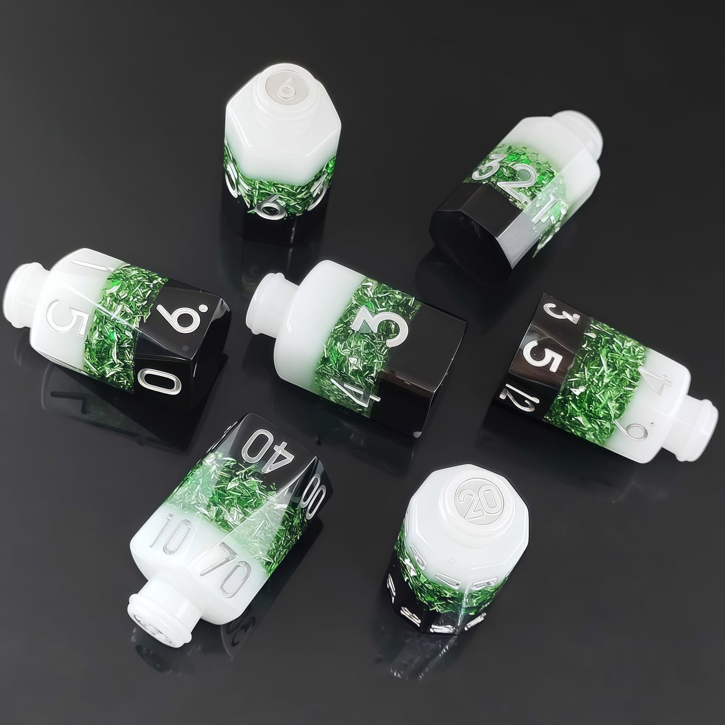Resin Dice ‌Irregular Potion Bottle DnD D&D Dice Set