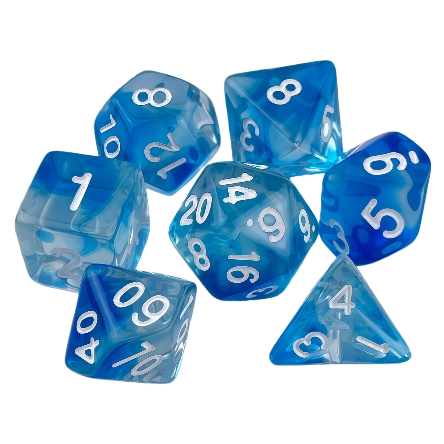 Ensemble de dés acryliques à double couleur pour jeux de rôle (D&amp;D)