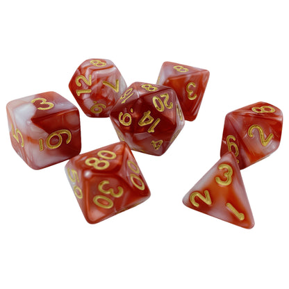 Acrylic Dice ‌Bi-color Polyhedral Dice‌ DnD D&D Dice Set