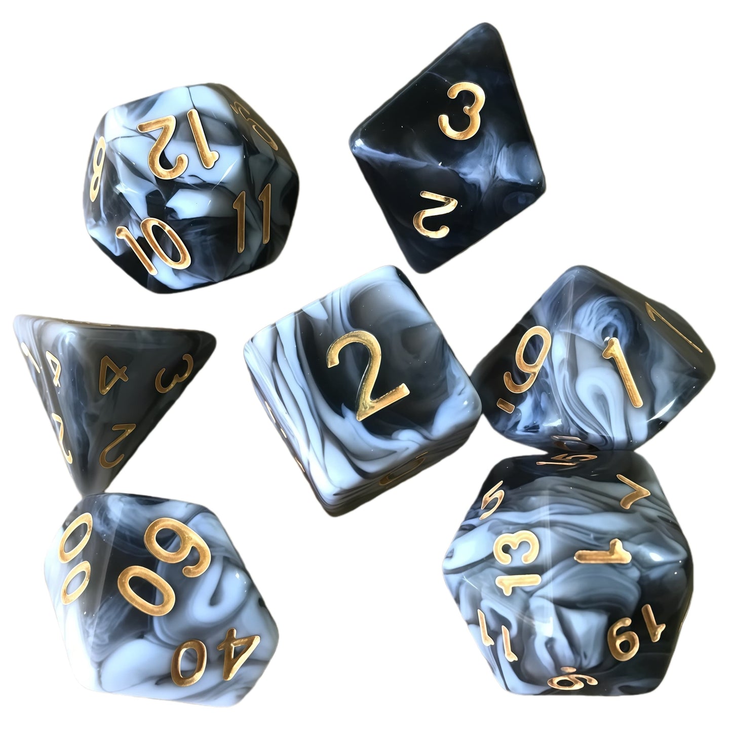 Acrylic Dice ‌New Duo-Tone Polyhedral DnD D&D Dice Set
