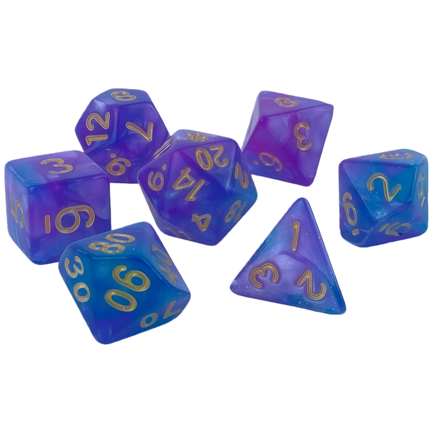 Ensemble de dés acryliques à double couleur pour jeux de rôle (D&amp;D)