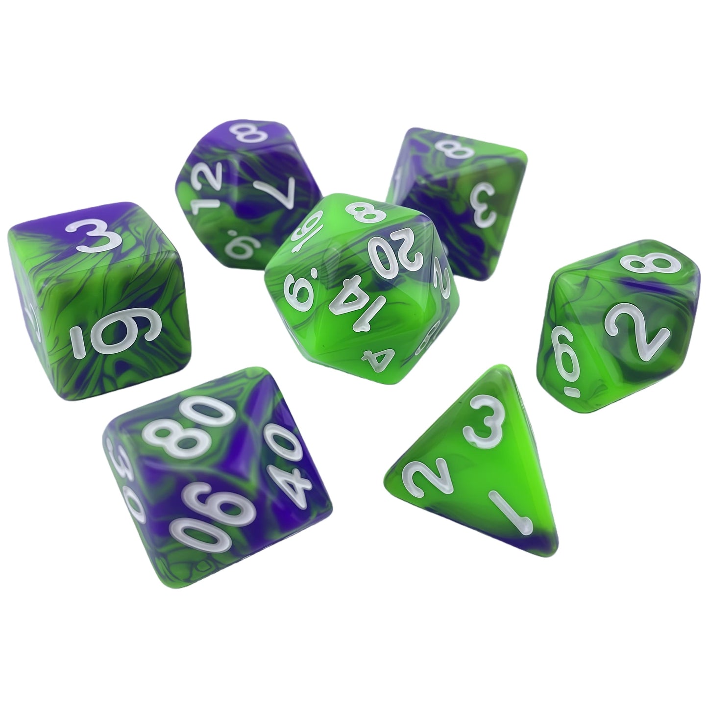 Acrylic Dice ‌Bi-color Polyhedral Dice‌ DnD D&D Dice Set