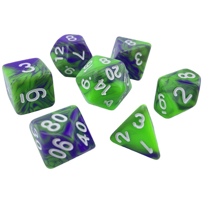 Acrylic Dice ‌Bi-color Polyhedral Dice‌ DnD D&D Dice Set