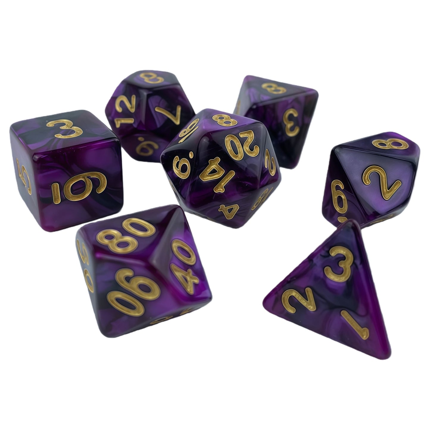 Acrylic Dice ‌Bi-color Polyhedral Dice‌ DnD D&D Dice Set