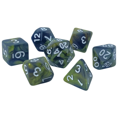 Ensemble de dés acryliques à double couleur pour jeux de rôle (D&amp;D)