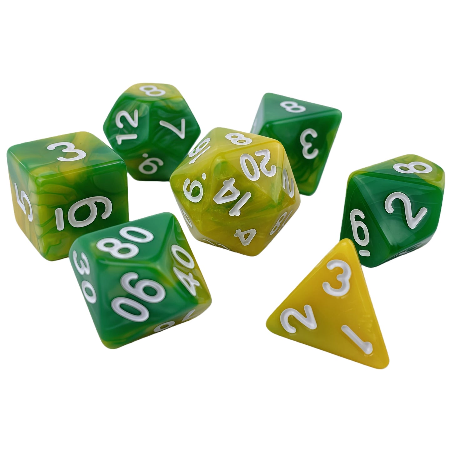 Acrylic Dice ‌Bi-color Polyhedral Dice‌ DnD D&D Dice Set