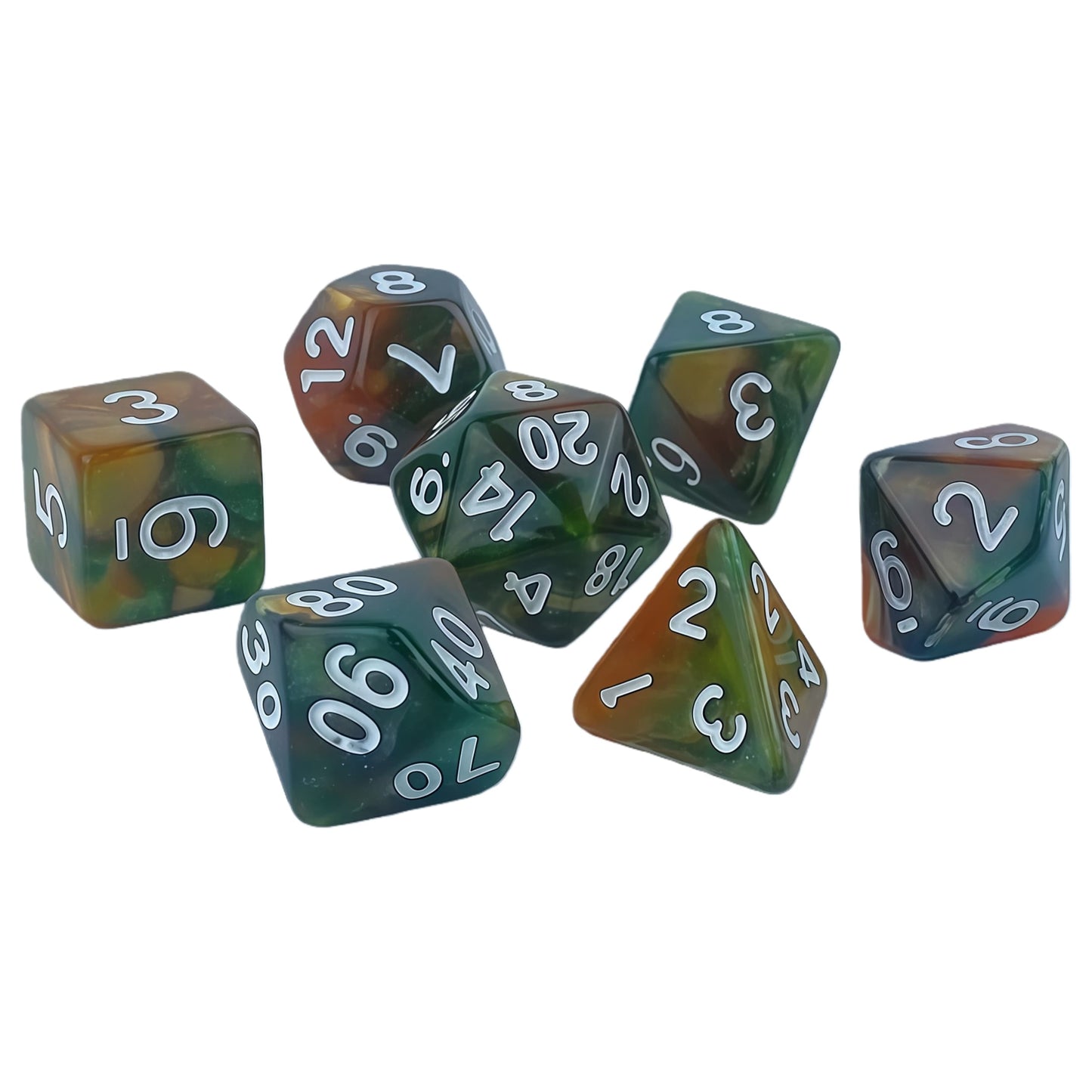 Ensemble de dés acryliques à double couleur pour jeux de rôle (D&amp;D)