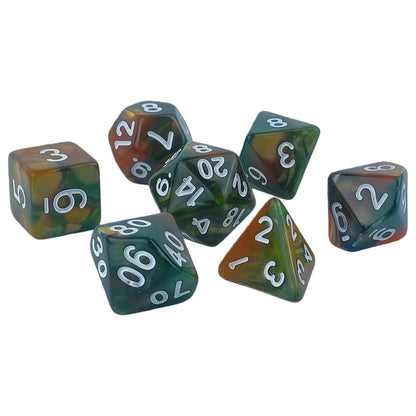 Ensemble de dés acryliques à double couleur pour jeux de rôle (D&amp;D)