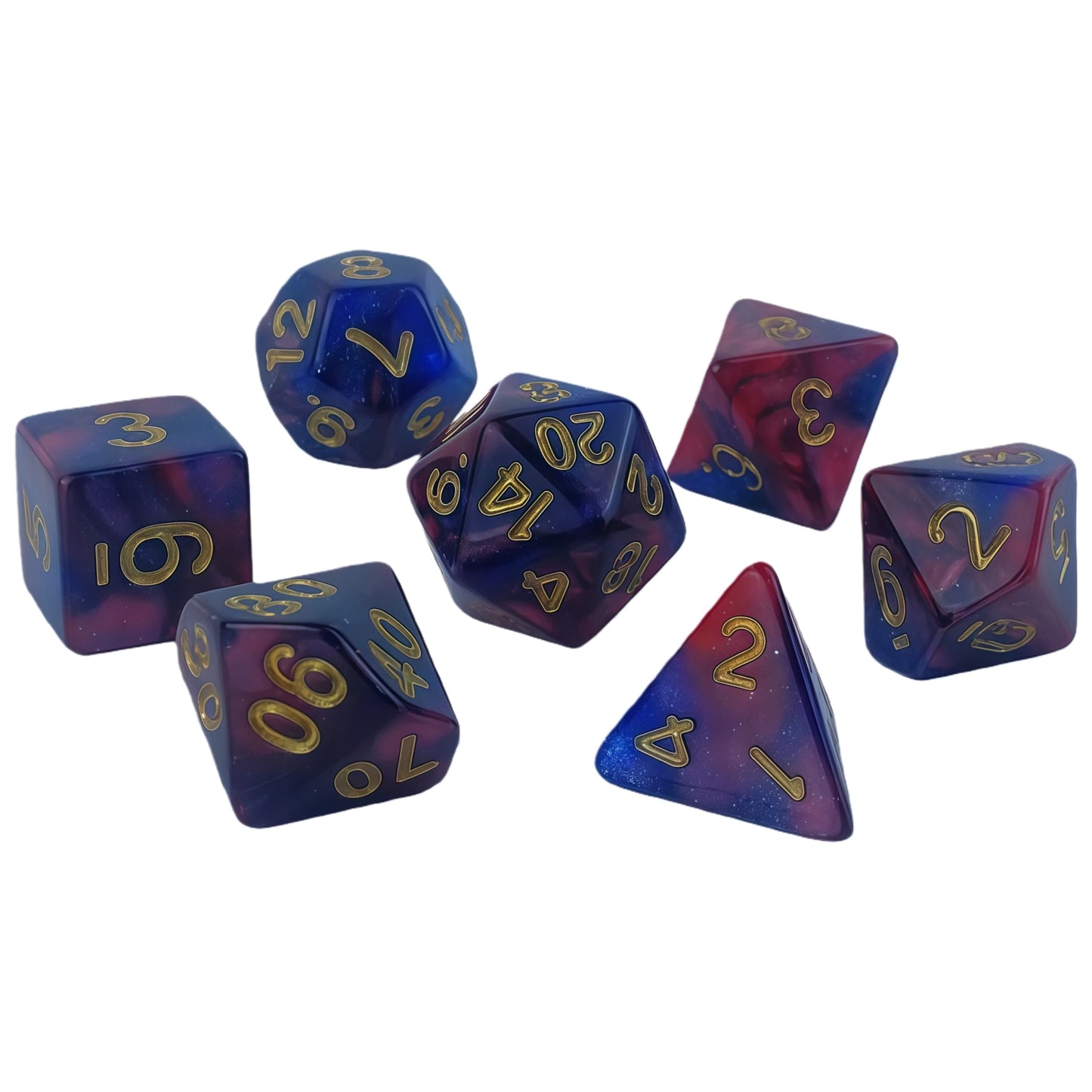 Ensemble de dés acryliques à double couleur pour jeux de rôle (D&amp;D)