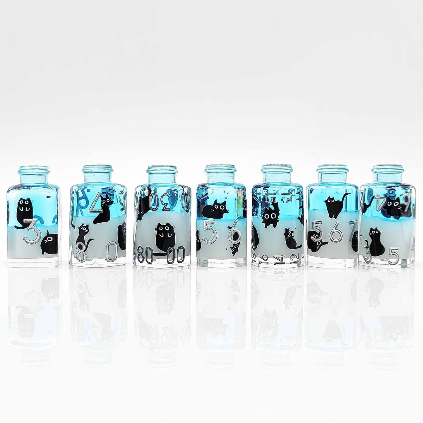 Resin Dice ‌Irregular Potion Bottle DnD D&D Dice Set