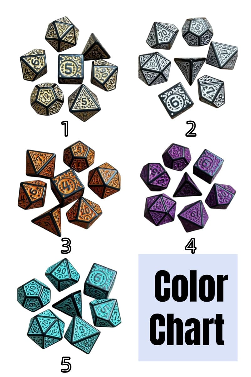 Acrylic Dice ‌New Retro Openwork Polyhedral DnD D&D Dice Set