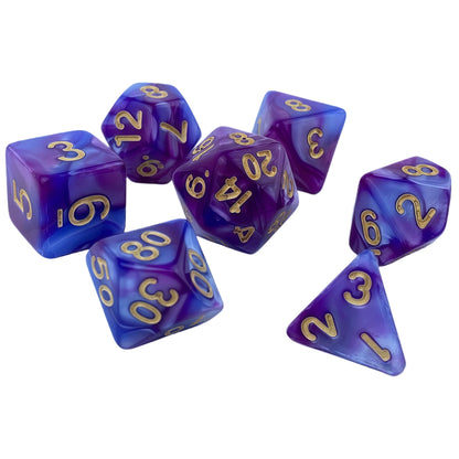 Acrylic Dice ‌Bi-color Polyhedral Dice‌ DnD D&D Dice Set