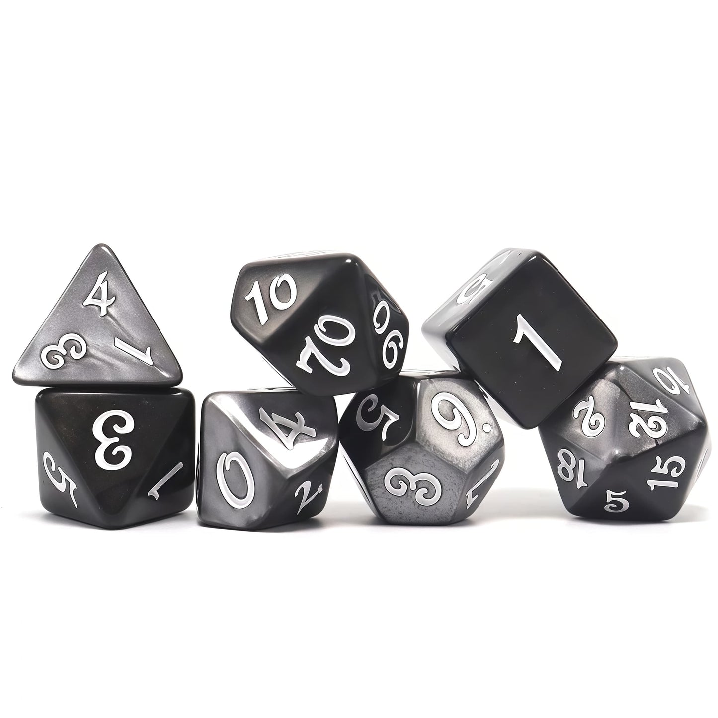 Acrylic Dice Duo-Tone Layered Polyhedral DnD D&D Dice Set