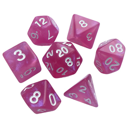 Acrylic Dice ‌Monochrome Vibrant Polyhedral Dice DnD D&D Dice Set