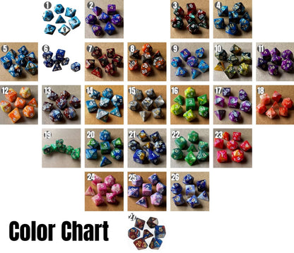 Acrylic Dice ‌Duo-Tone Polyhedral DnD D&D Dice Set