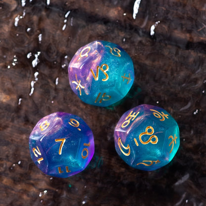 Acrylic Dice ‌Twelve-Sided Zodiac Twelve-Sided Zodiac