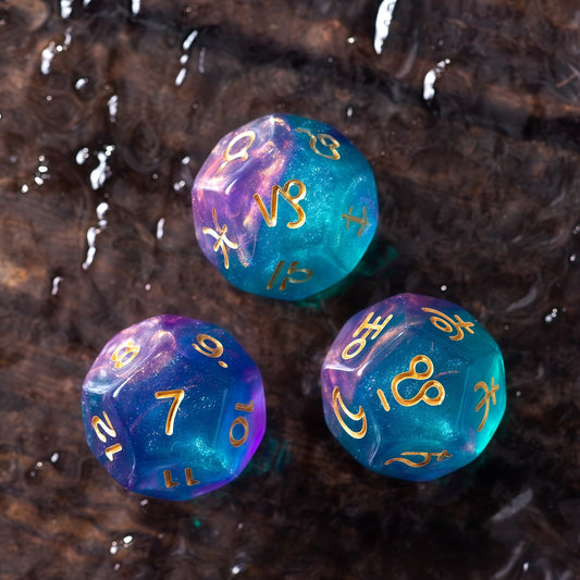 Acrylic Dice ‌Twelve-Sided Zodiac Twelve-Sided Zodiac