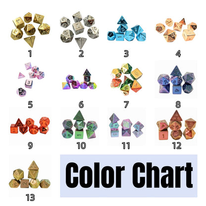 Acrylic Dice ‌Rainbow Electroplated Metallic Polyhedral DnD D&D Dice Set