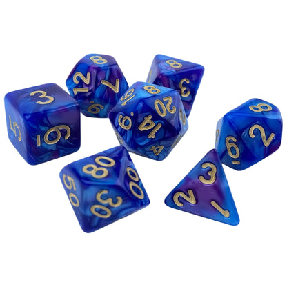 Acrylic Dice ‌Bi-color Polyhedral Dice‌ DnD D&D Dice Set