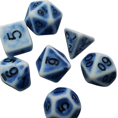 Acrylic Dice Antique Colorful Polyhedral DnD D&D Dice Set