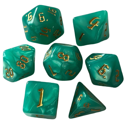 Acrylic Dice ‌Pearlescent Macaron Pastels Polyhedral DnD D&D Dice Set