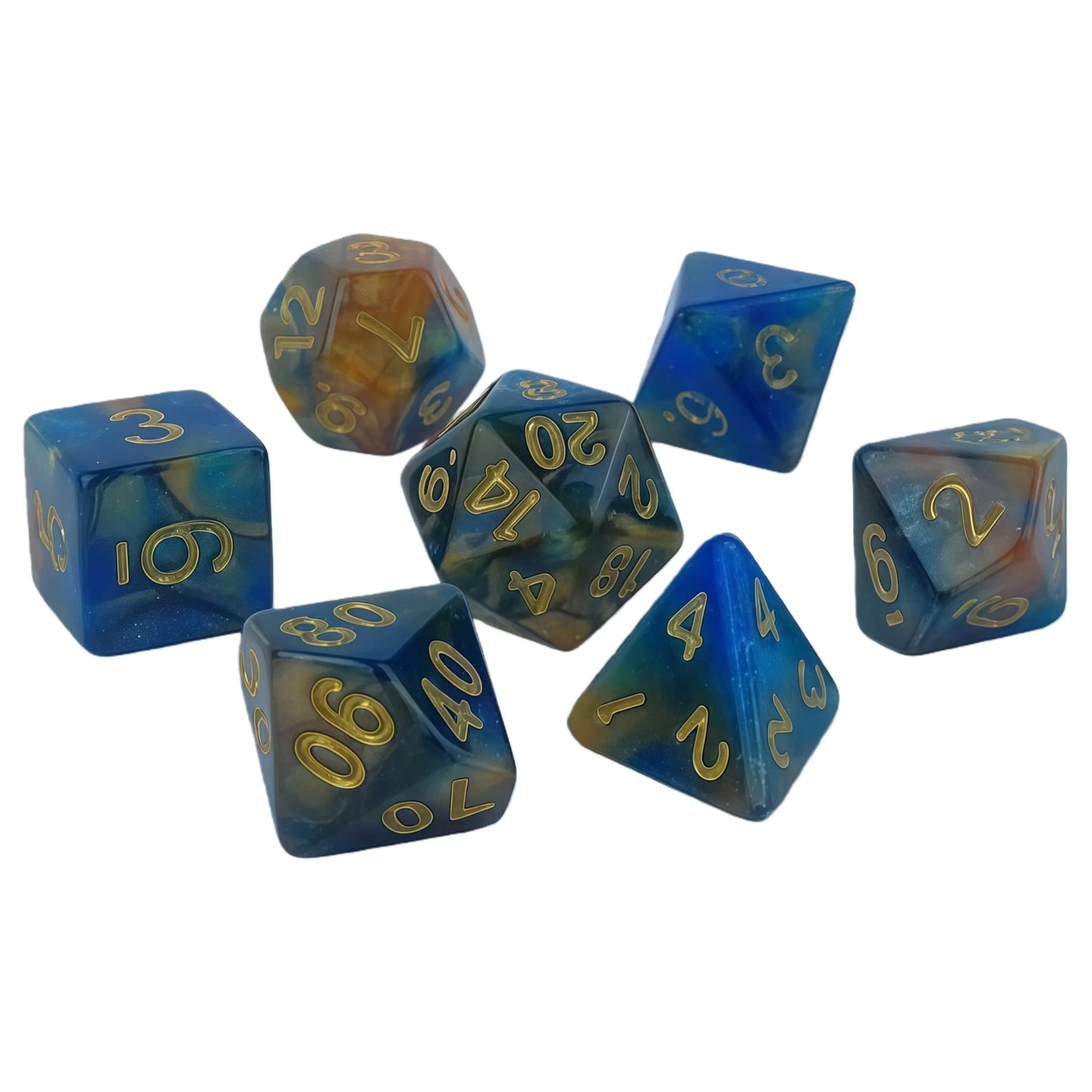 Ensemble de dés acryliques à double couleur pour jeux de rôle (D&amp;D)