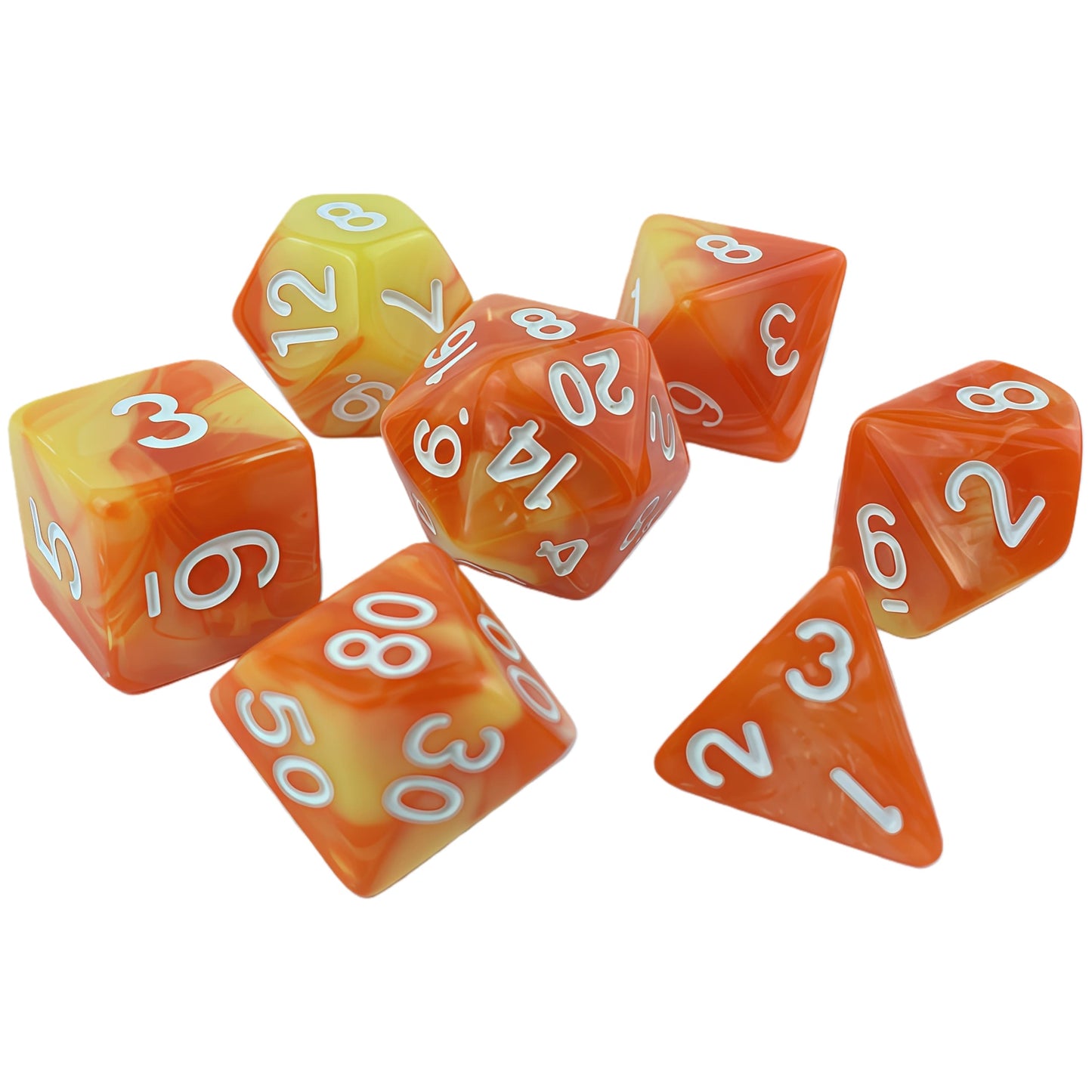 Acrylic Dice ‌Bi-color Polyhedral Dice‌ DnD D&D Dice Set