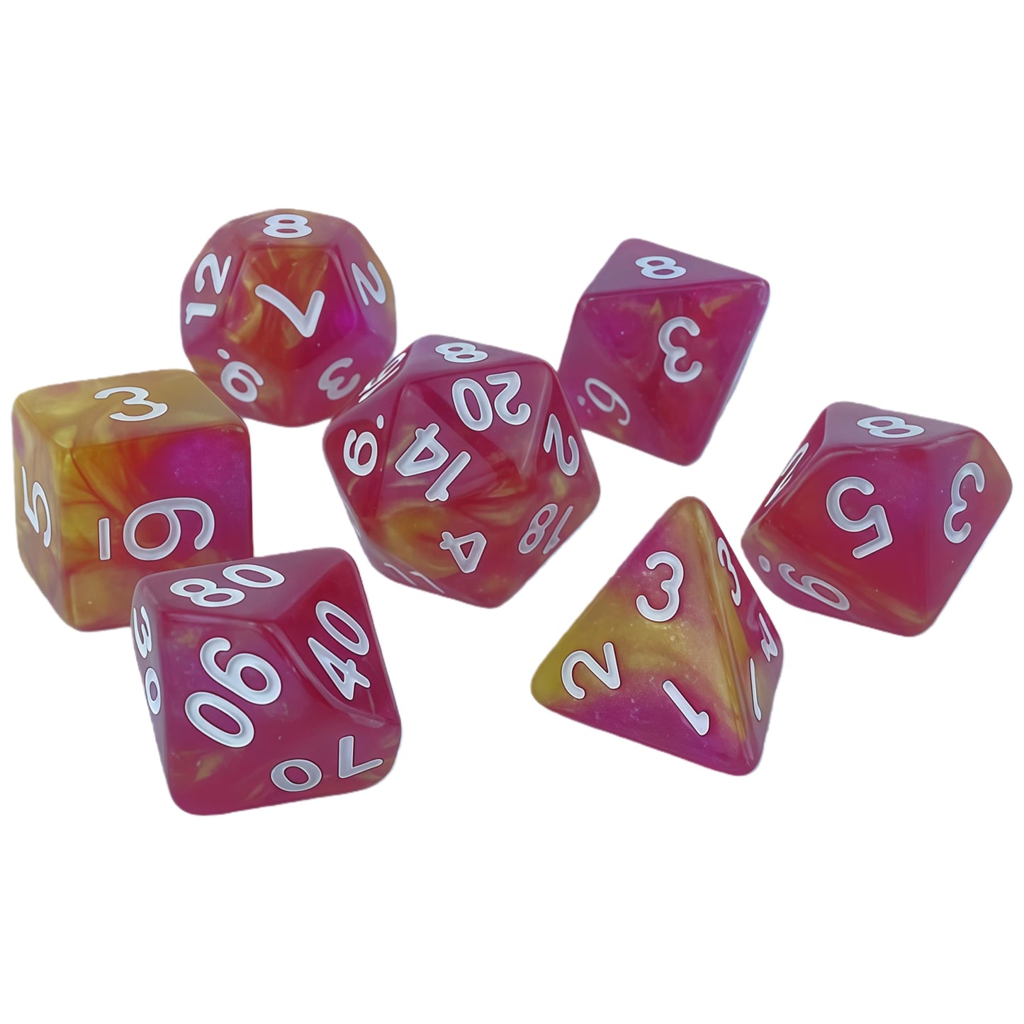 Ensemble de dés acryliques à double couleur pour jeux de rôle (D&amp;D)